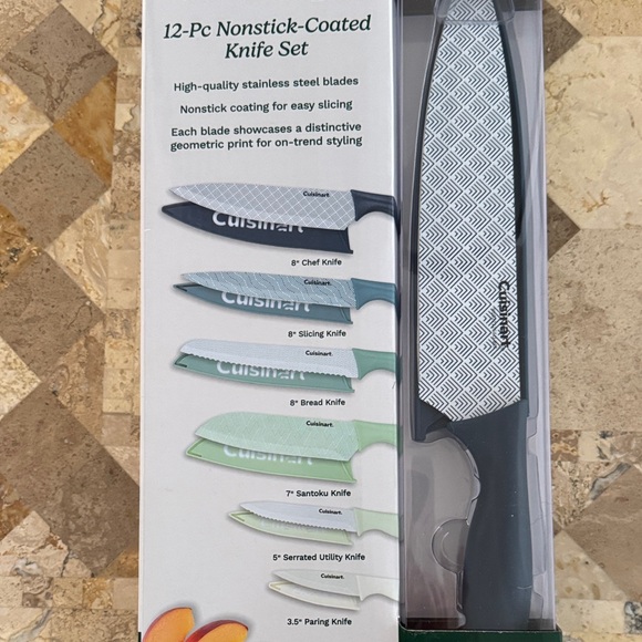 Cuisinart Advantage 12-Pc Knife Set - Blue, Green - Picture 4 of 4